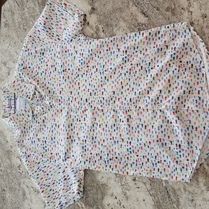 Denim & Flower Ricky Singh Button down Colorful Fish Shirt Size S.